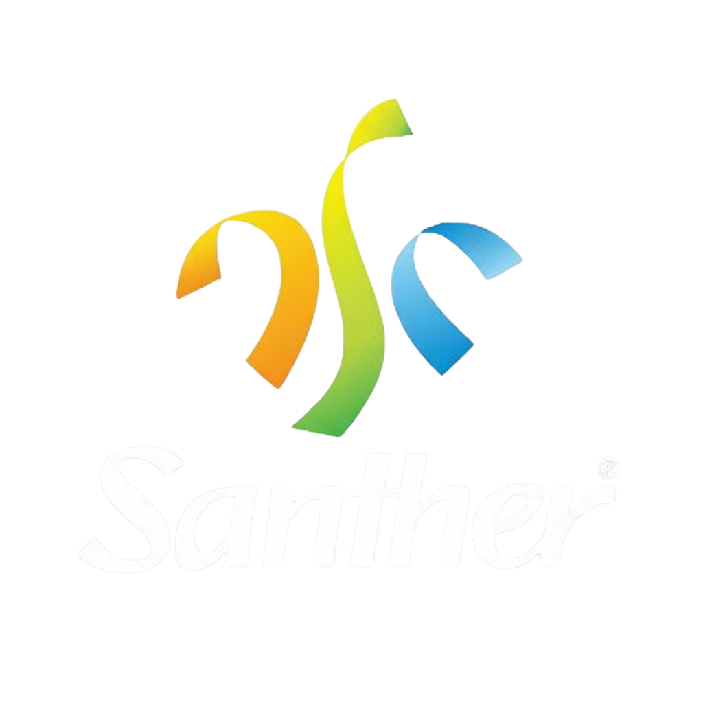Logotipo da empresa Santher, parceira da VRDrive